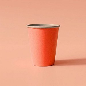 Copo de Papel - Coral Liso - 270ml - 10 unidades - Rizzo
