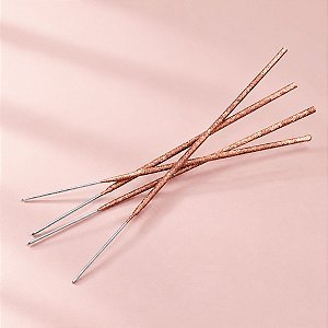 Vela Estrelinha - Rose Gold - 14cm - 4 unidades - Rizzo