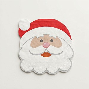 Guardanapo De Papel Natalino - Papai Noel Sorrindo - 32cm - 10 unidades - Rizzo