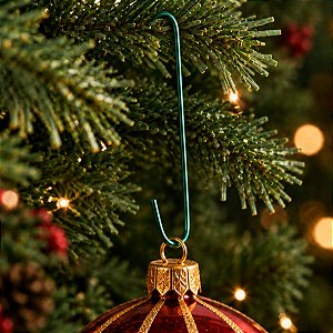 Gancho para Pendurar Enfeites de Natal - Verde - 6,5cm - 100 unidades - Rizzo