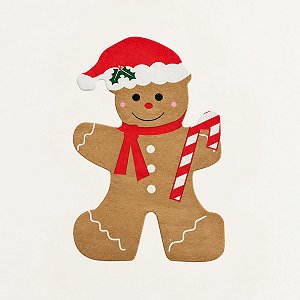 Guardanapo de Papel Natalino - Boneco GingerBread - 33x33cm - 20 unidades - Rizzo