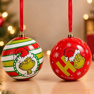 Bola de Natal - Grinch - 12cm - 2 unidades - Cromus - Rizzo