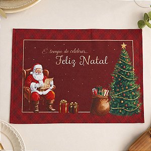 Jogo Americano de Natal - É Tempo de Celebrar - 30x45cm - 1 unidade - Rizzo