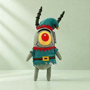 Pelúcia Plankton de Natal - Bob Esponja - 30x12cm - 1 unidade - Rizzo