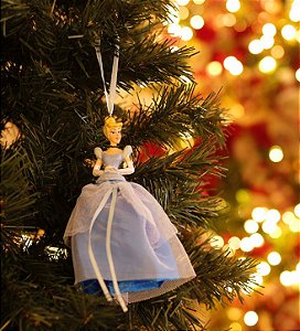 Enfeite para Pendurar Cinderela 15cm - 01 unidade Natal Disney - Cromus - Rizzo Embalagens