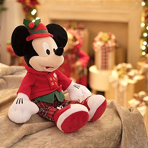 Mickey de Pelúcia com Chapéu 45cm - 01 unidade Natal Disney - Cromus - Rizzo Embalagens