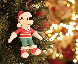 Mickey com Roupa Listrada 15cm - 01 unidade Natal Disney - Cromus - Rizzo Embalagens