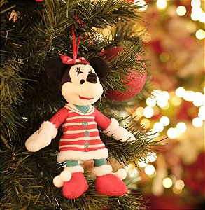 Minnie de Pelúcia com Vestido Listrado 15cm - 01 unidade Natal Disney - Cromus - Rizzo