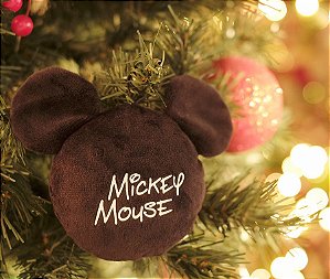 Enfeite para Pendurar Mickey Mouse Assinatura 15cm - 01 unidade Natal Disney - Cromus - Rizzo Embalagens