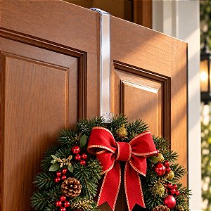 Gancho Suporte para Guirlanda Acrílico Transparente 35cm - 01 unidade - Cromus Natal - Rizzo Embalagens