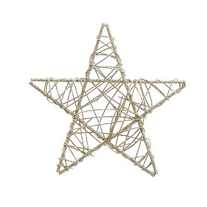 Estrela Rattan Nude 25cm - 01 unidade - Cromus Natal - Rizzo Embalagens