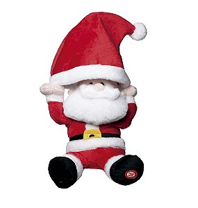 Papai Noel com Som e Movimento com Toca 31cm - 01 unidade - Cromus Natal - Rizzo Embalagens
