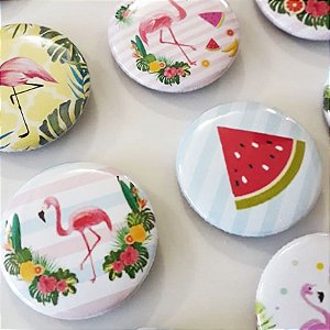 Bottom para Lembrancinha Festa Flamingo - 12 unidades - Rizzo Embalagens