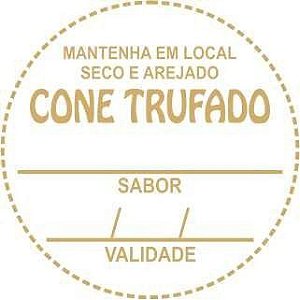 Etiqueta Cone Trufado sabor e validade - 100 unidades - Massai - Rizzo Embalagens