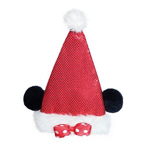 Gorro Ponteira de Árvore Minnie com Laço Vermelho 45cm - 01 unidade - Natal Disney - Cromus - Rizzo
