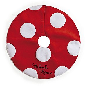 Saia para Árvore Minnie Vermelho Poá Branco 100cm - 01 unidade - Natal Disney - Cromus - Rizzo Embalagens