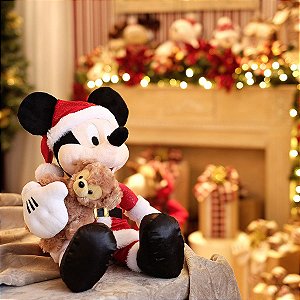 Mickey de Pelúcia e Urso 35cm - 01 unidade - Natal Disney - Cromus - Rizzo Embalagens