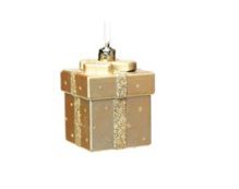 Enfeite Para Pendurar Presente Ouro - 03 unidades - Cromus Natal - Rizzo Embalagens