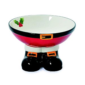 Bowl de Cerâmica Pernas Noel 10cm - 01 unidade - Cromus Natal - Rizzo Embalagens
