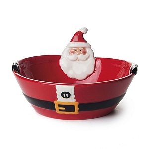 Bowl de Cerâmica Vermelho Noel 15cm - 01 unidade - Cromus Natal - Rizzo Embalagens