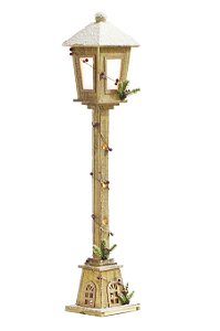 Poste de Luz com Frutas Nevado com LED 1m - 01 unidade - Cromus Natal - Rizzo Embalagens