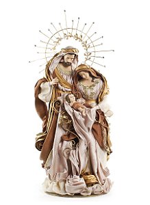 Sagrada Família em Tecido 80cm - 01 unidade - Cromus Natal - Rizzo Embalagens