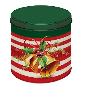 Lata para Panetone 500g Sinos - 01 unidade - Cromus Natal - Rizzo Embalagens