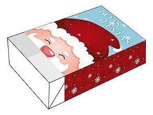 Caixa Divertida para 6 doces Papai Noel Boas Festas Ref. 1161 - 10 unidades - Erika Melkot Rizzo Embalagens