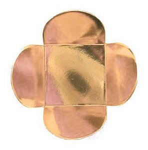 Forminha para Doces 4 Pétalas (4cm x 4cm x 3cm) Rose Gold 50 unidades Assk Rizzo Embalagens