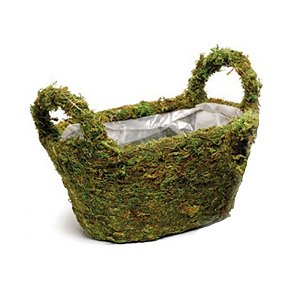 Cesta com Alças Verde Rústica - 25cm x 15m x 15cm - Linha Rústic - Cromus Páscoa Rizzo Embalagens