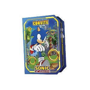 Um Modelo De Convite Do Sonic Pronto Para Preencher Com As  Festas de  aniversário do sonic, Aniversário do sonic, Convite aniversario infantil