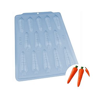 Forma de Acetato Simples Semiprofissional - Cenouras - Ref. 3581 - 1 unidade - BWB - Rizzo