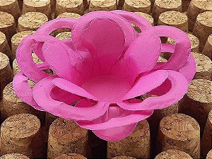Forminha para Doces Floral Loá Colorset Rosa Escuro - 40 unidades - Decorart - Rizzo Embalagens e Festas