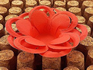 Forminha para Doces Floral Loá Colorset Vermelho - 40 unidades - Decorart - Rizzo Embalagens e Festas
