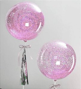 Tubo de Glitter pra Balão 100g - Pink - 01 Unidade - Cromus Balloons - Rizzo Balões