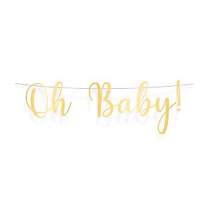 Faixa Decorativa Metalizada Gold - Festa OH Baby Boy - 01 unidade - Cromus - Rizzo