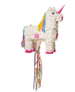 Pinhata Para Festa Infantil Formato Unicórnio 49cm - 01 unidade - Cromus - Rizzo Festas