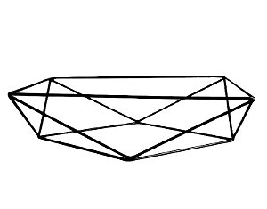 Base aramada triangular para bandeja - Preto - Rizzo Festas