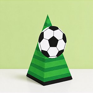 Caixa Cone com Aplique - Festa Futebol  - 1 unidade - Cromus - Rizzo