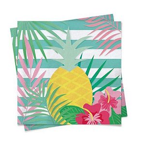 Guardanapo de Papel 25cm Festa Tropical Flamingo - 20 unidades - Cromus - Rizzo Festas