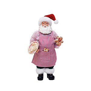Noel Decorativo com Avental 28cm - 01 unidade - Cromus Natal - Rizzo Embalagens