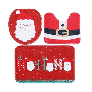 Kit para Banheiro Natal Noel HOHOHO - Cromus Natal - Rizzo Embalagens