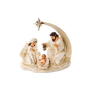 Sagrada Família Estrela 15cm - 01 unidade - Cromus Natal - Rizzo Embalagens