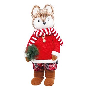 Raposa Calça Xadrez e Casaco 42cm - 01 unidade - Cromus Natal - Rizzo Embalagens