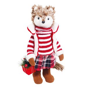 Raposa Saia Xadrez 30cm - 01 unidade - Cromus Natal - Rizzo Embalagens