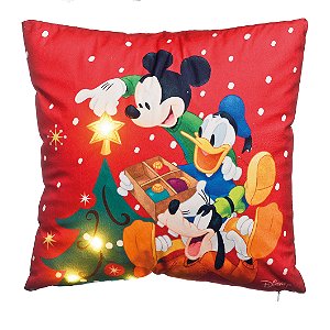 Almofada LED Mickey e Donald Vermelho Disney - 01 unidade - Cromus Natal - Rizzo Embalagens