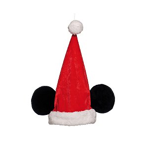 Gorro Mickey Noel Vermelho/Branco/Preto - 01 unidade - Natal Disney - Cromus Natal - Rizzo Embalagens