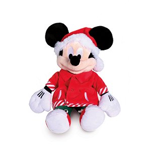 Mickey Pelúcia Camiseta com Bolso 35cm Natal Disney - Cromus Natal - Rizzo Embalagens