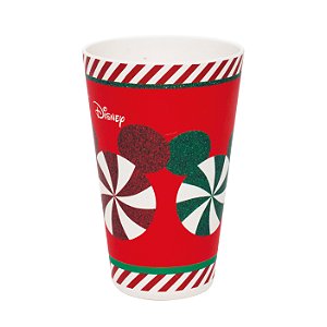 Copo Sweet Disney Vermelho/Verde 400ml - 01 unidade - Natal Disney - Cromus - Rizzo Embalagens