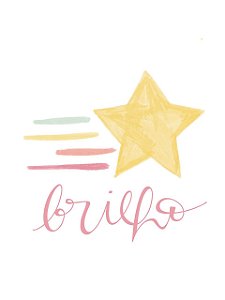 Estampa para Moldura - Estrela Cadente Brilho - 01 unidade - Rizzo Embalagens e Festas